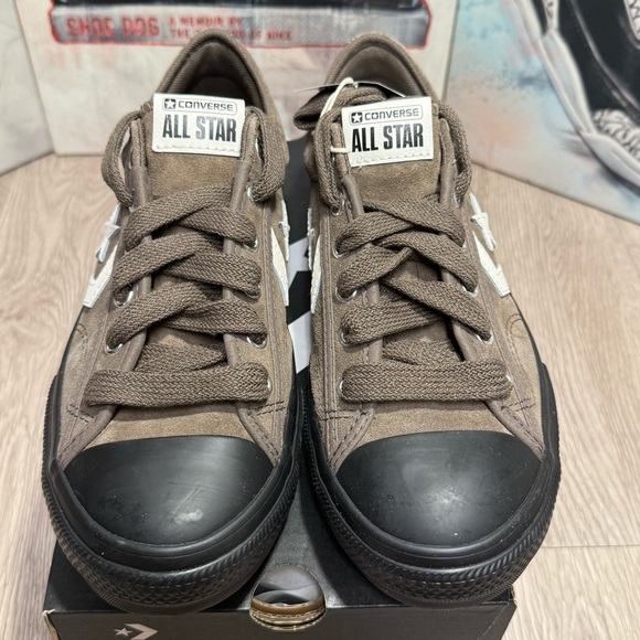 New Converse Star Player 76 Suede Low GS 'ENGINE SMOKE' Brown Black Size 5M/6.5W - Picture 9 of 12